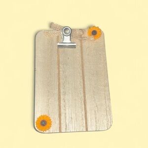 Wooden Clipboard with Sunflower Accents